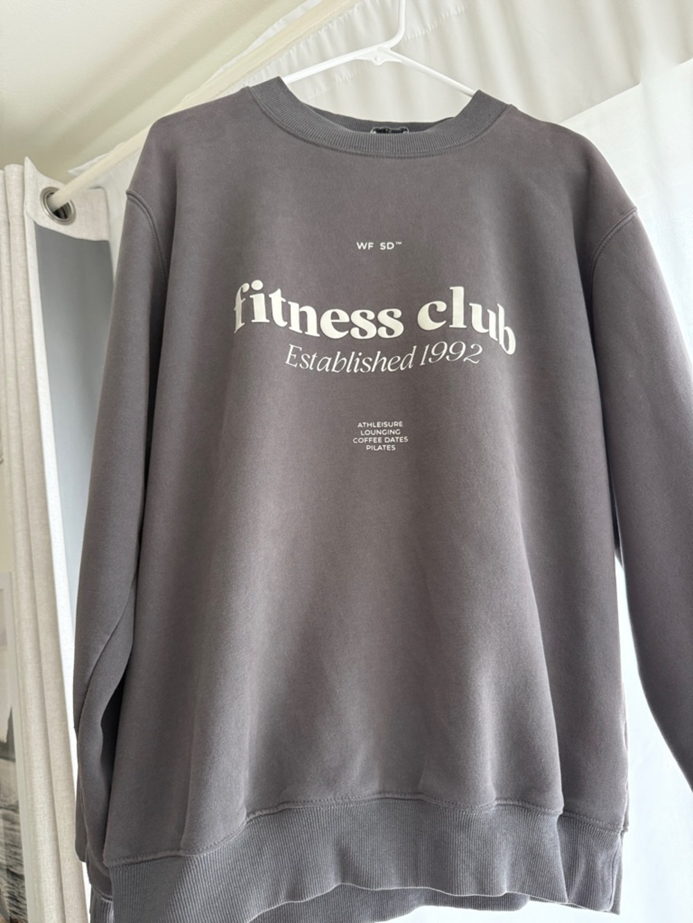 White Fox Boutique Gray Oversized Sweatshirt